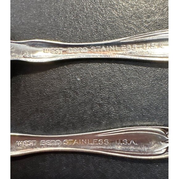 Oneida West Bend AFFECTION Butter Knife & Sugar Spoon Stainless Silverware USA - Picture 4 of 5